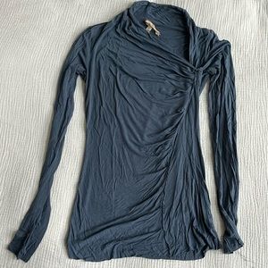 Bailey 44 Long Sleeve Twist-Detail Top in Slate Blue